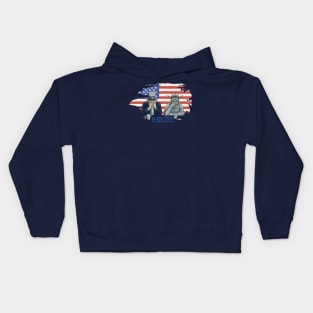 Resist | Resistance | Uncle Sam | Lady Liberty Kids Hoodie